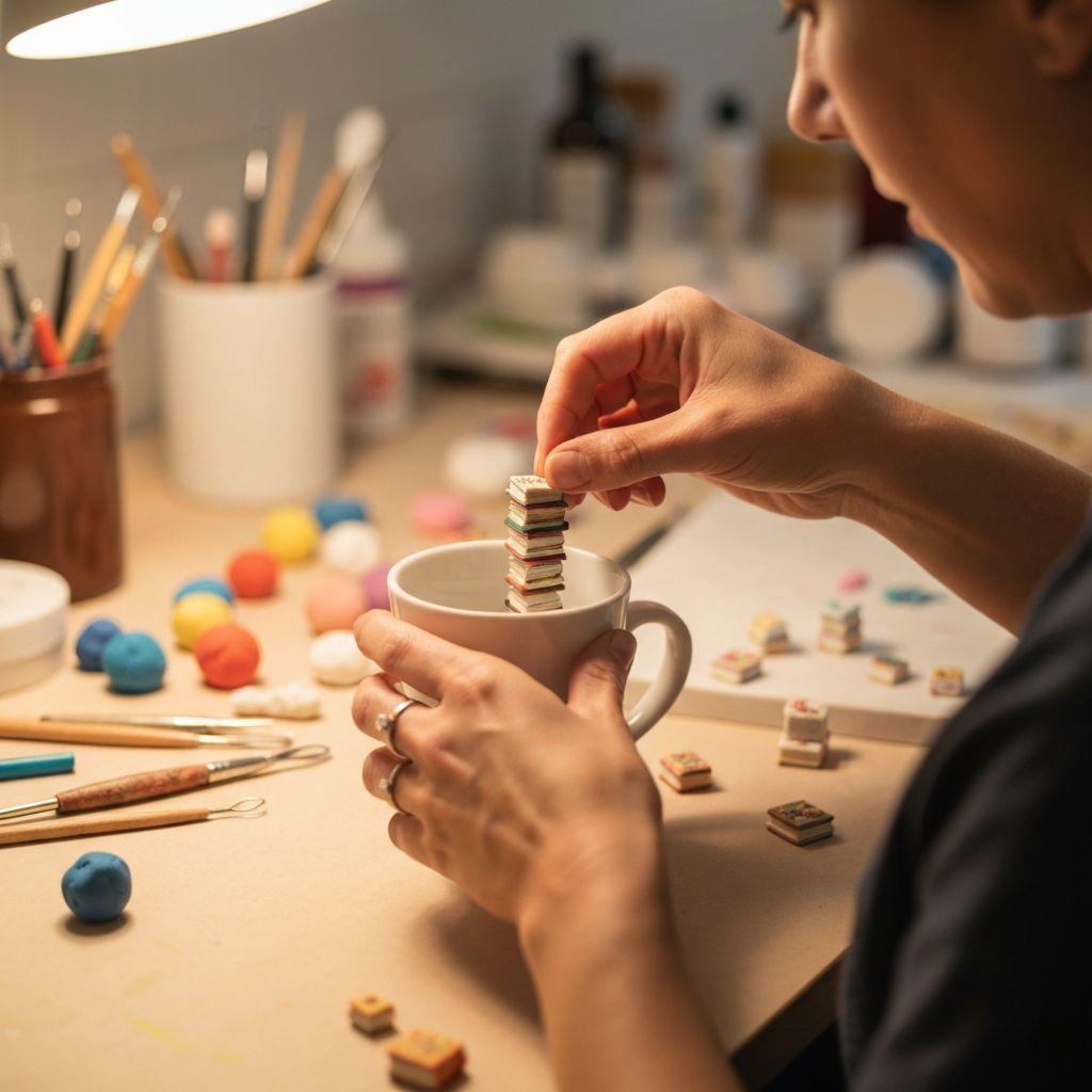 Handcrafted clay art piece